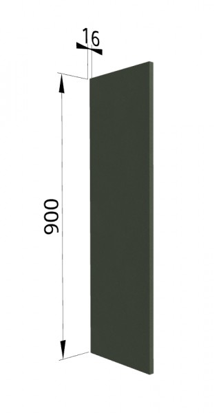 Панель торцевая ВП Квадро (для шкафа верхнего высокого) Оливково-зеленый в Искитиме - iskitim.mebel54.com | фото