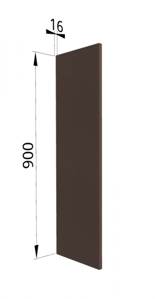 Панель торцевая ВП Квадро (для шкафа верхнего высокого) Шоколад кожа в Искитиме - iskitim.mebel54.com | фото