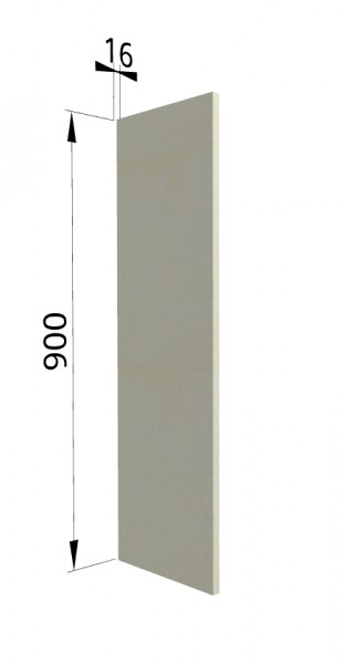 Панель торцевая ВП Квадро (для шкафа верхнего высокого) Ваниль кожа в Искитиме - iskitim.mebel54.com | фото