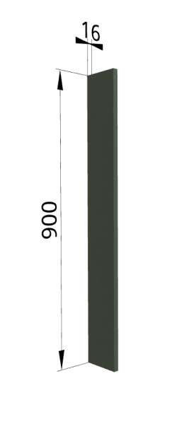 Панель торцевая ВПТ 400 Квадро (для шкафа торцевого верхнего) Оливково-зеленый в Искитиме - iskitim.mebel54.com | фото