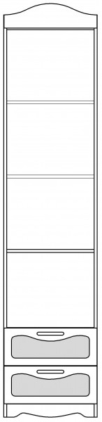 Пенал с ящиками серии Иллюзия 33 Сиреневый в Искитиме - iskitim.mebel54.com | фото