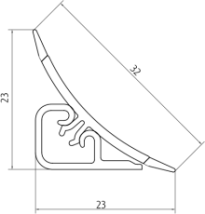Плинтус LB-23, L=3000мм, черная бронза в Искитиме - iskitim.mebel54.com | фото