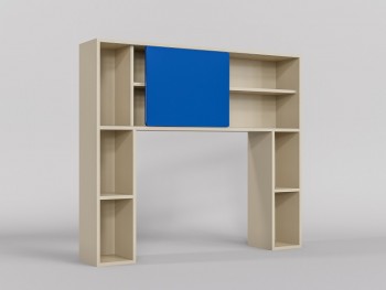 Полка на стол Скай люкс (Синий/корпус Клен) в Искитиме - iskitim.mebel54.com | фото
