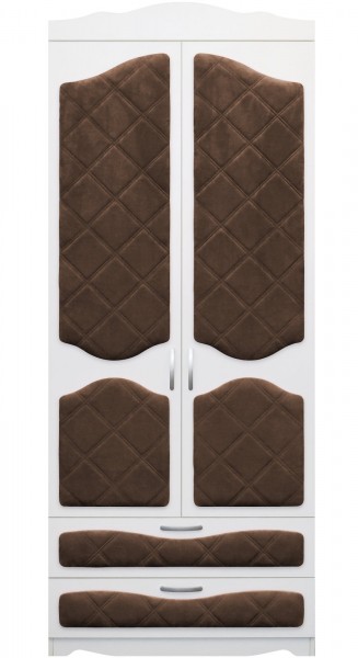 Шкаф 2-х створчатый с ящиками серии Иллюзия 08 Шоколад в Искитиме - iskitim.mebel54.com | фото