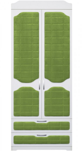 Шкаф 2-х створчатый с ящиками серии Спорт 76 Зелёный в Искитиме - iskitim.mebel54.com | фото