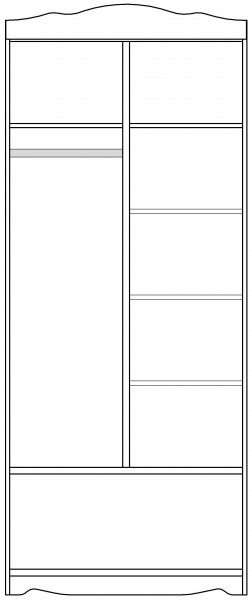 Шкаф 2-х створчатый серии Иллюзия 31 Светло-сиреневый в Искитиме - iskitim.mebel54.com | фото