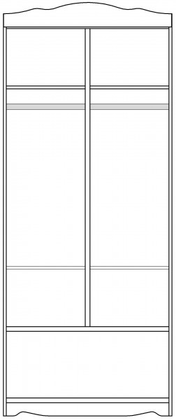 Шкаф 2-х створчатый серии Иллюзия 99 Серый в Искитиме - iskitim.mebel54.com | фото