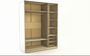 Шкаф 3-х створчатый с ящиками Бэлла (Выбеленное дерево/Белый) в Искитиме - iskitim.mebel54.com | фото