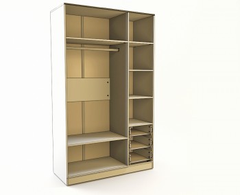 Шкаф 3-х створчатый с ящиками Эппл (Зеленый/Белый/корпус Клен) в Искитиме - iskitim.mebel54.com | фото