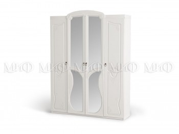 Шкаф 4-створчатый Мария (Белый глянец) в Искитиме - iskitim.mebel54.com | фото