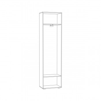 Шкаф для одежды 08.122 Лайн (Дуб серый CRAFT K 002 PW, белый глянец ПВХ) в Искитиме - iskitim.mebel54.com | фото