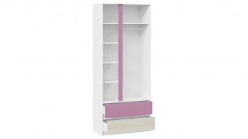 Шкаф для одежды комбинированный «Сканди» Дуб Гарден/Белый/Лиловый в Искитиме - iskitim.mebel54.com | фото