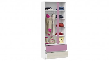 Шкаф для одежды комбинированный «Сканди» Дуб Гарден/Белый/Лиловый в Искитиме - iskitim.mebel54.com | фото