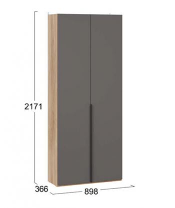 Шкаф для одежды с 2 глухими дверями «Порто» (366) в Искитиме - iskitim.mebel54.com | фото