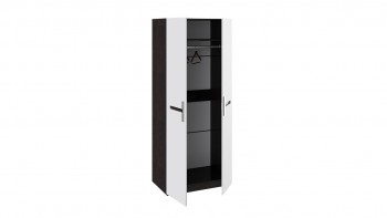 Шкаф для одежды с 2-мя дверями «Фьюжн» Белый глянец/Венге Линум в Искитиме - iskitim.mebel54.com | фото