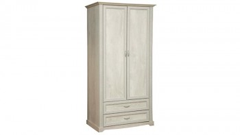 Шкаф для одежды "Сохо" (бетон пайн белый/2 ящика/зеркало) в Искитиме - iskitim.mebel54.com | фото
