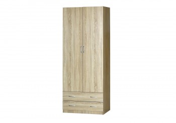 Шкаф для платья и белья 2-х дверный без зеркала Дуб Сонома в Искитиме - iskitim.mebel54.com | фото