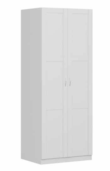 Шкаф двухдверный Пегас сборный белый в Искитиме - iskitim.mebel54.com | фото