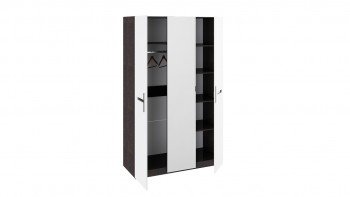 Шкаф комбинированный с 3-мя дверями «Фьюжн» Белый глянец/Венге Линум в Искитиме - iskitim.mebel54.com | фото