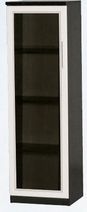 Шкаф нижний со стеклодверью ДЛЯ ГОСТИНОЙ ШНС-450 Венге/Дуб выбеленный в Искитиме - iskitim.mebel54.com | фото