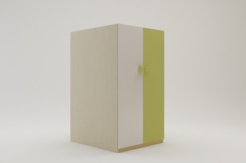 Шкаф под кровать второго яруса Эппл (Зеленый/Белый/корпус Клен) в Искитиме - iskitim.mebel54.com | фото