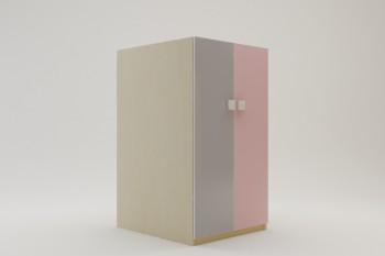 Шкаф под кровать второго яруса Грэйси (Розовый/Серый/корпус Клен) в Искитиме - iskitim.mebel54.com | фото