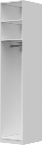 Шкаф ШР-1 без зеркала Вива (Белый/Белый глянец/Платина) в Искитиме - iskitim.mebel54.com | фото