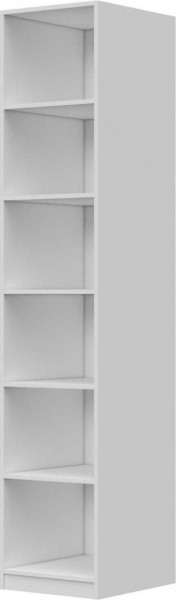 Шкаф ШР-1 зеркало, правый, Вива (Белый/Белый глянец/Платина) в Искитиме - iskitim.mebel54.com | фото