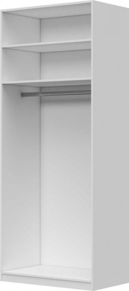 Шкаф ШР-2 зеркало, Вива (Белый/Белый глянец/Платина) в Искитиме - iskitim.mebel54.com | фото