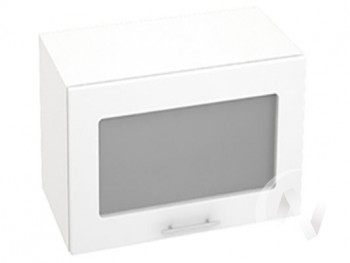 Шкаф со стеклом Валерия-М ШВГС-609 (Белый глянец/Белый/верхний/горизонтальный/высокий) в Искитиме - iskitim.mebel54.com | фото