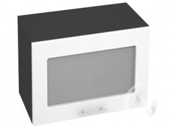 Шкаф со стеклом Валерия-М ШВГС-609 (Белый глянец/Венге/верхний/горизонтальный/высокий) в Искитиме - iskitim.mebel54.com | фото