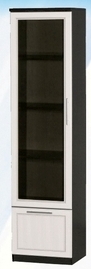 Шкаф средний с ящиком и стеклодверью ДЛЯ ГОСТИНОЙ ШСЯС-450 Венге/Дуб выбеленный в Искитиме - iskitim.mebel54.com | фото