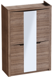 Шкаф трехдверный Соренто Дуб стирлинг/Кофе структурный матовый в Искитиме - iskitim.mebel54.com | фото
