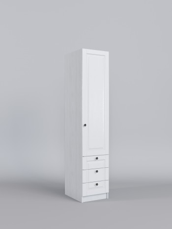 Шкаф угловой (секция с ящиками) Классика (Белый/корпус Выбеленное дерево) в Искитиме - iskitim.mebel54.com | фото