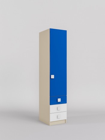 Шкаф угловой (секция с ящиками) Скай люкс (Синий/Белый/корпус Клен) в Искитиме - iskitim.mebel54.com | фото