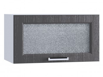 Шкаф верхний горизонтальный со стеклом 600, ШВГС 600 (Клен серый/корпус белый) в Искитиме - iskitim.mebel54.com | фото