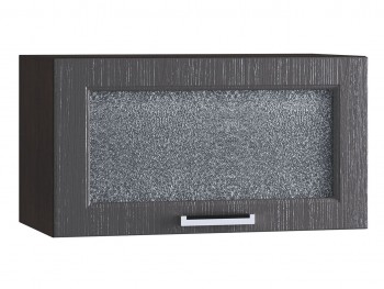 Шкаф верхний горизонтальный со стеклом 600, ШВГС 600 (Клен серый/корпус венге) в Искитиме - iskitim.mebel54.com | фото