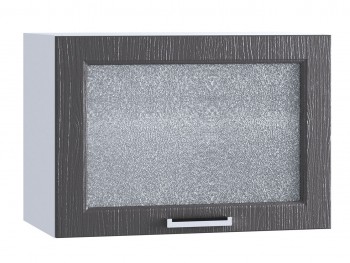 Шкаф верхний горизонтальный со стеклом 609, ШВГС 609 (Клен серый/корпус белый) в Искитиме - iskitim.mebel54.com | фото