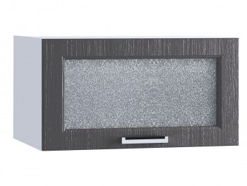 Шкаф верхний горизонтальный со стеклом 610, ШВГС 610 (Клен серый/корпус белый) в Искитиме - iskitim.mebel54.com | фото