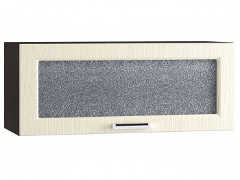 Шкаф верхний горизонтальный со стеклом 800, ШВГС 800 (Клен кремовый/корпус венге) в Искитиме - iskitim.mebel54.com | фото