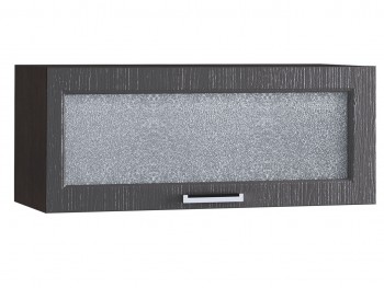 Шкаф верхний горизонтальный со стеклом 800, ШВГС 800 (Клен серый/корпус венге) в Искитиме - iskitim.mebel54.com | фото