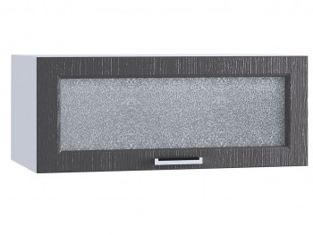 Шкаф верхний горизонтальный со стеклом 810, ШВГС 810 (Клен серый/корпус белый) в Искитиме - iskitim.mebel54.com | фото