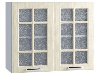 Шкаф верхний со стеклом 800, ШВС 800 (Клен кремовый/корпус белый) в Искитиме - iskitim.mebel54.com | фото