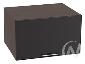 Шкаф верхний Валерия-М ШВГ-610 (Черный металлик/Венге/горизонтальный/глубокий) в Искитиме - iskitim.mebel54.com | фото