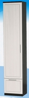 Шкаф высокий с ящиком ДЛЯ ГОСТИНОЙ ШВЯ-450 Венге/Дуб выбеленный в Искитиме - iskitim.mebel54.com | фото