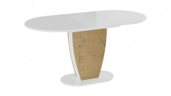 Стол обеденный «Монреаль» Тип 1 (Белый глянец/Бунратти) в Искитиме - iskitim.mebel54.com | фото