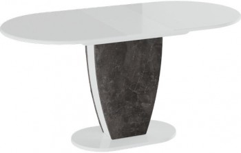 Стол обеденный «Монреаль» Тип 1 (Белый глянец/Моод темный) в Искитиме - iskitim.mebel54.com | фото