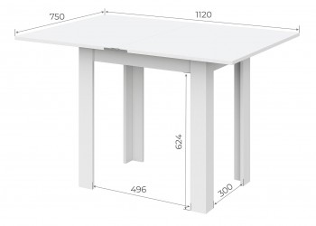 Стол обеденный "СО 3" раскладной Белый в Искитиме - iskitim.mebel54.com | фото