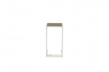 Стол приставной Скандик 42.24 (со стеклом) (металл: белый) в Искитиме - iskitim.mebel54.com | фото