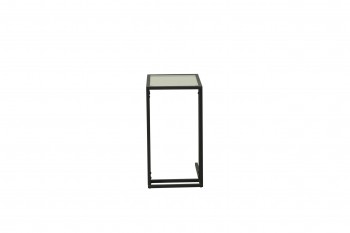 Стол приставной Скандик 42.24 (со стеклом) (металл: черный) в Искитиме - iskitim.mebel54.com | фото